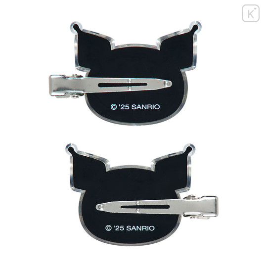 Japan Sanrio Original Hair Bangs Clip 2pcs Set - Kuromi's Special Key 20th Anniversary - 3