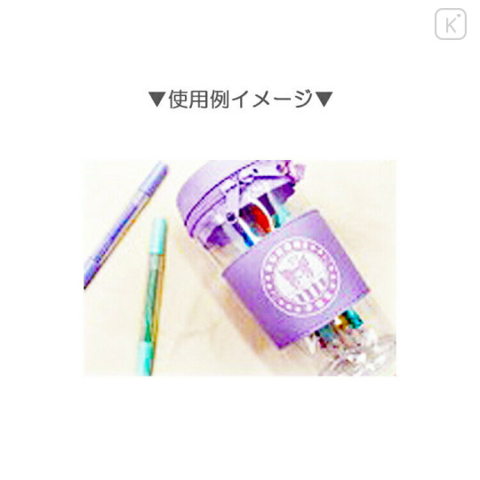 Japan Sanrio Pen Pouch Pencil Case - Kuromi : Cafe Drink Style Ribbon - 2