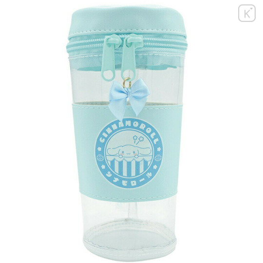 Japan Sanrio Pen Pouch Pencil Case - Cinnamoroll : Cafe Drink Style Ribbon - 1