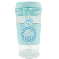 Japan Sanrio Pen Pouch Pencil Case - Cinnamoroll : Cafe Drink Style Ribbon