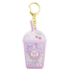 Japan Sanrio Floating Sequins Keychain - Kuromi : Cafe Drink Style