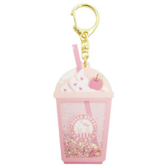 Japan Sanrio Floating Sequins Keychain - Hello Kitty : Cafe Drink Style