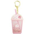 Japan Sanrio Floating Sequins Keychain - Hello Kitty : Cafe Drink Style - 1