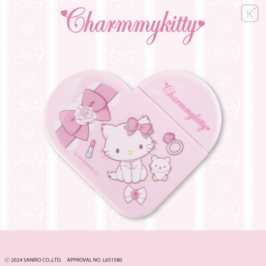 Japan Sanrio Heart-shaped Mirror & Comb - Charmmy Kitty - 1