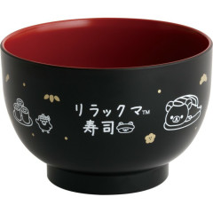 Japan San-X Soup Bowl - Rilakkuma : Anytime Sushi Black