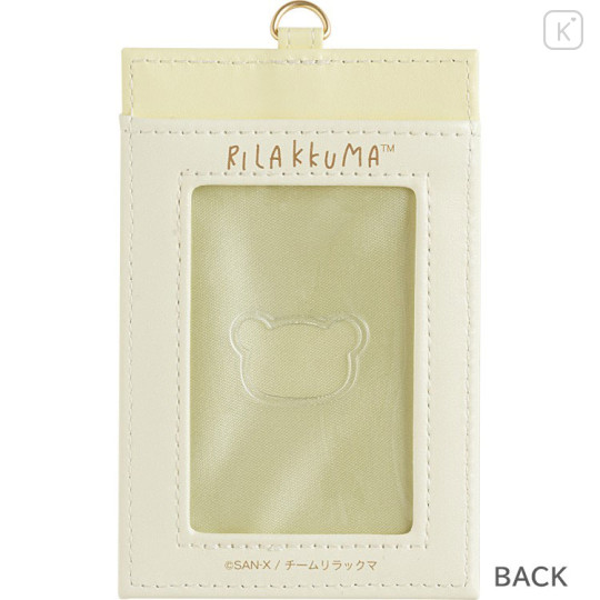 Japan San-X Pass Case Card Holder & Reel - Rilakkuma : Rilakkuma Stay with Me - 2