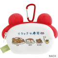 Japan San-X Mini Plush Pouch with Carabiner - Rilakkuma : Anytime Sushi Tuna - 2
