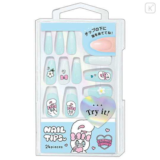 Japan Esther Bunny Nail Tips - Blue - 1