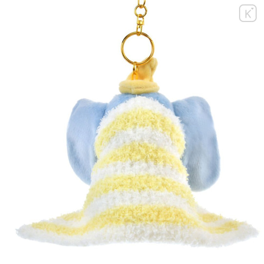 Japan Disney Store Plush Mascot Keychain - Dumbo : Soonfall Swaddled Fluffy Blanket - 3