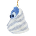 Japan Disney Store Plush Mascot Keychain - Stitch : Soonfall Swaddled Fluffy Blanket - 2