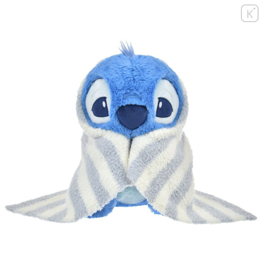 Japan Disney Store Plush Toy - Stitch : Soonfall Swaddled Fluffy Blanket - 1