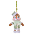 Japan Disney Store Plush Mascot Keychain - Clarice : Tweed Style Pearl Bead - 1