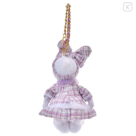 Japan Disney Store Plush Mascot Keychain - Daisy : Tweed Style Pearl Bead - 3