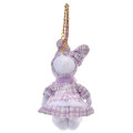Japan Disney Store Plush Mascot Keychain - Daisy : Tweed Style Pearl Bead - 3