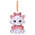 Japan Disney Store Plush Mascot Keychain - Marie : Tweed Style Pearl Bead - 1