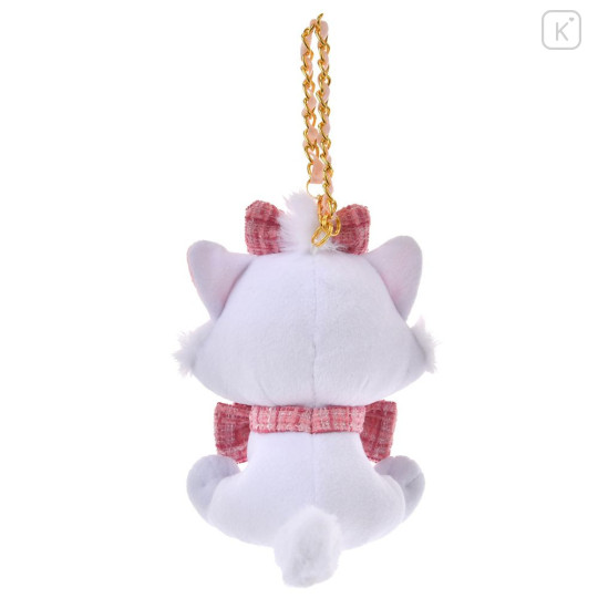 Japan Disney Store Plush Mascot Keychain - Marie : Tweed Style Pearl Bead - 3