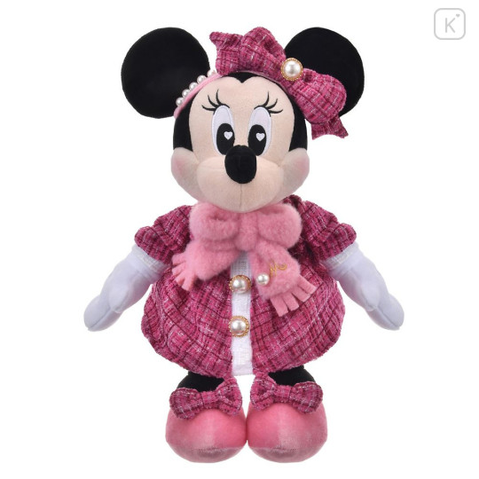 Japan Disney Store Plush Toy - Minnie : Tweed Style Pearl Bead - 1
