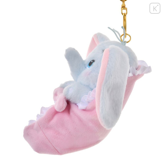 Japan Disney Store Plush Mascot Keychain - Dumbo : Mellow Hug Baby Swaddled - 2