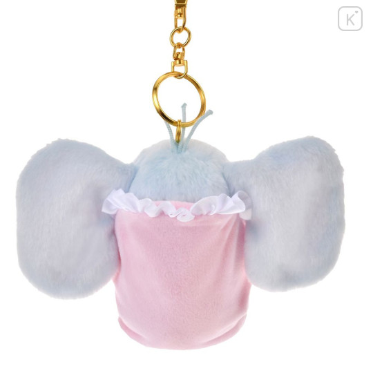 Japan Disney Store Plush Mascot Keychain - Dumbo : Mellow Hug Baby Swaddled - 3