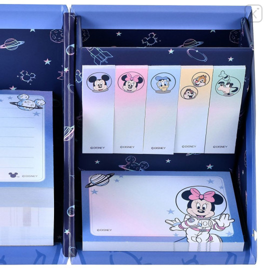 Japan Disney Store Sticky Notes & Memo Pad & Pen Stand - Mickey & Friends : Spacewalk - 7