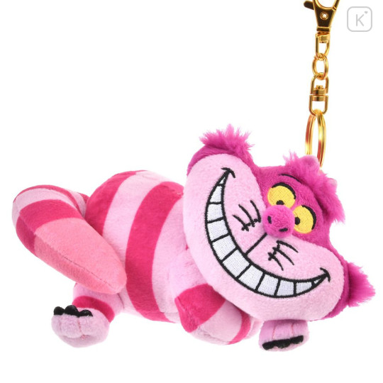 Japan Disney Store Fluffy Plush Keychain - Cheshire Cat : Glow in the Dark - 3