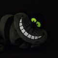Japan Disney Store Fluffy Plush Keychain - Cheshire Cat : Glow in the Dark Black - 2