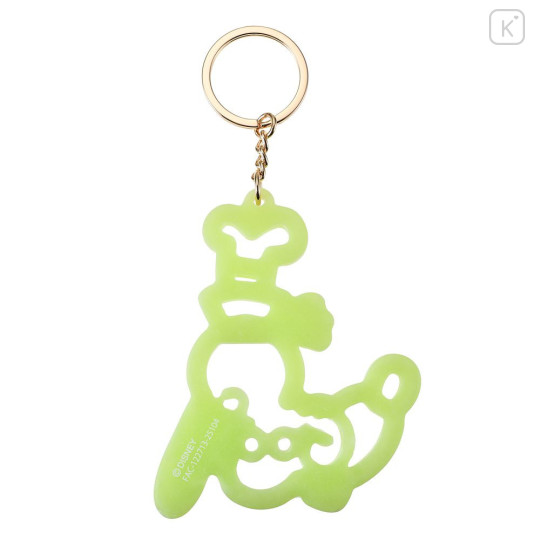 Japan Disney Store 3D Keychain - Goofy : Stylish Marble Name Logo Key Chain Fes - 3