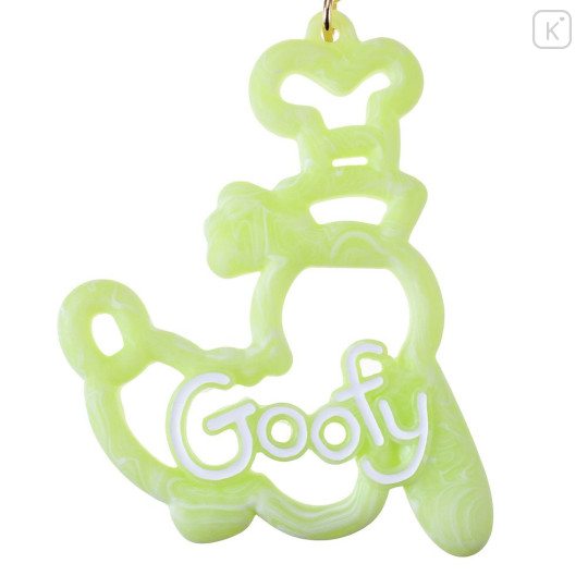 Japan Disney Store 3D Keychain - Goofy : Stylish Marble Name Logo Key Chain Fes - 4