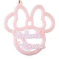 Japan Disney Store 3D Keychain - Minnie : Stylish Marble Name Logo Key Chain Fes - 4