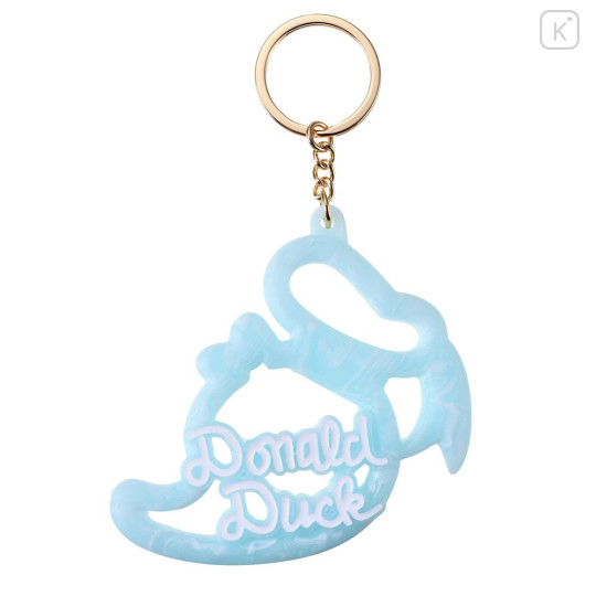 Japan Disney Store 3D Keychain - Donald : Stylish Marble Name Logo Key Chain Fes - 1
