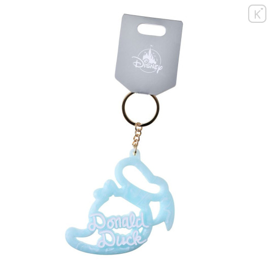 Japan Disney Store 3D Keychain - Donald : Stylish Marble Name Logo Key Chain Fes - 2