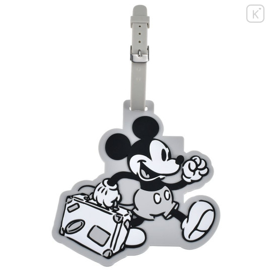 Japan Disney Store Luggage Tag - Mickey : Let's Travel Light Grey - 1