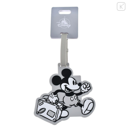 Japan Disney Store Luggage Tag - Mickey : Let's Travel Light Grey - 2