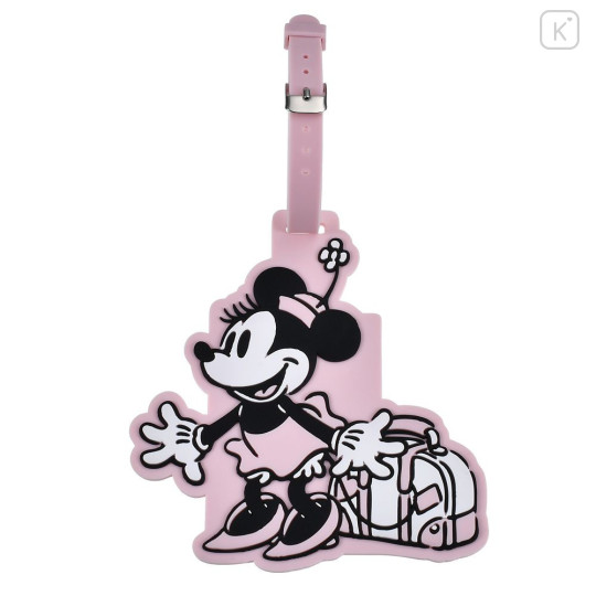 Japan Disney Store Luggage Tag - Minnie : Let's Travel Light Pink - 1