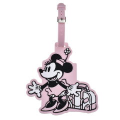 Japan Disney Store Luggage Tag - Minnie : Let's Travel Light Pink