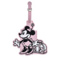Japan Disney Store Luggage Tag - Minnie : Let's Travel Light Pink - 1
