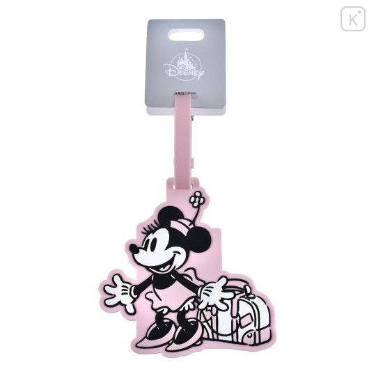 Japan Disney Store Luggage Tag - Minnie : Let's Travel Light Pink - 2