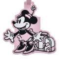 Japan Disney Store Luggage Tag - Minnie : Let's Travel Light Pink - 4