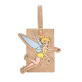 Japan Disney Store Luggage Tag - Tinker Bell : Let's Travel Light Glitter Gold - 1