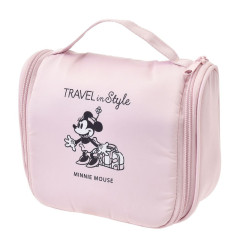 Japan Disney Store Hanging Pouch - Minnie : Let's Travel Light Pink