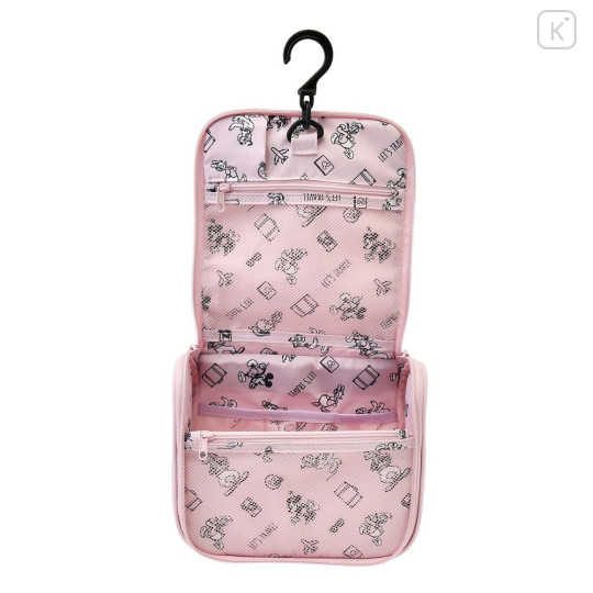 Japan Disney Store Hanging Pouch - Minnie : Let's Travel Light Pink - 6