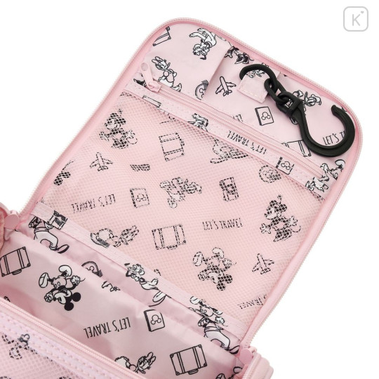 Japan Disney Store Hanging Pouch - Minnie : Let's Travel Light Pink - 7