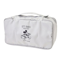 Japan Disney Store Compression Storage Bag (S) - Mickey : Let's Travel Light Grey