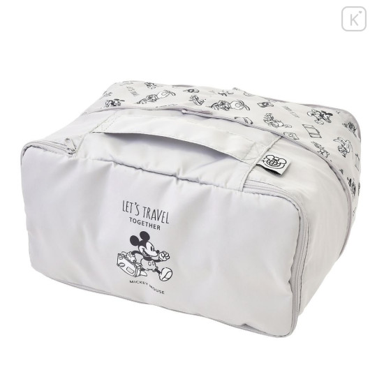 Japan Disney Store Compression Storage Bag (S) - Mickey : Let's Travel Light Grey - 8