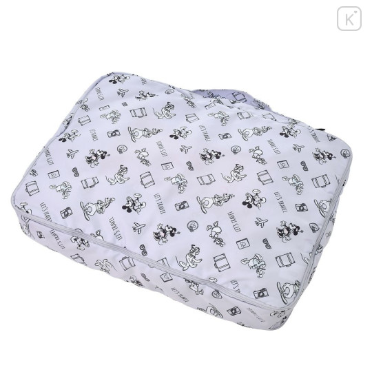 Japan Disney Store Compression Storage Bag (L) - Mickey & Minnie : Let's Travel Light Purple - 2
