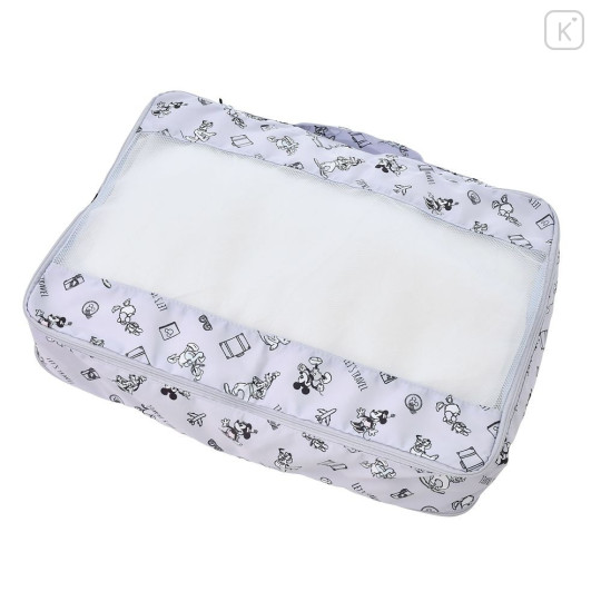 Japan Disney Store Compression Storage Bag (L) - Mickey & Minnie : Let's Travel Light Purple - 5