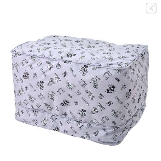 Japan Disney Store Compression Storage Bag (L) - Mickey & Minnie : Let's Travel Light Purple - 6