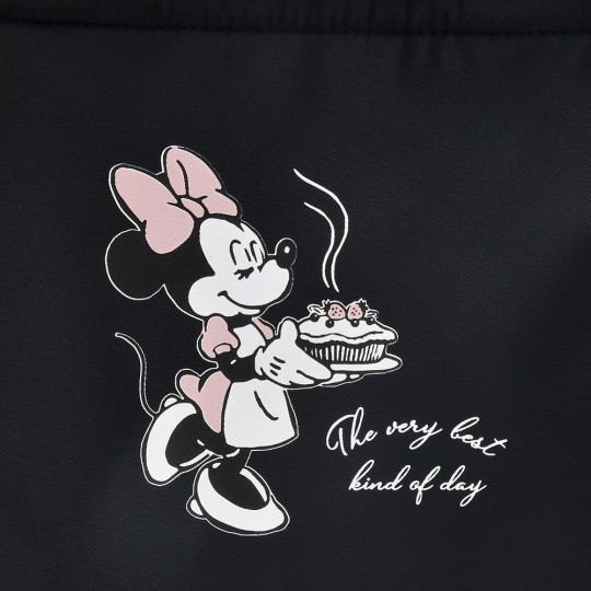 Japan Disney Store Insulated Cooler Lunch Bag - Minnie : Baking Black Cool Tote - 5