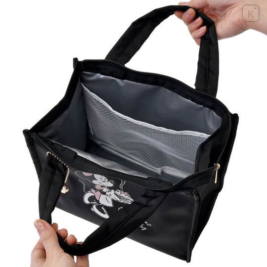 Japan Disney Store Insulated Cooler Lunch Bag - Minnie : Baking Black Cool Tote - 7