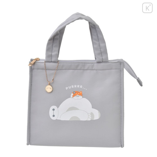 Japan Disney Store Insulated Cooler Lunch Bag - Baymax : Relax Light Grey Cool Tote - 1